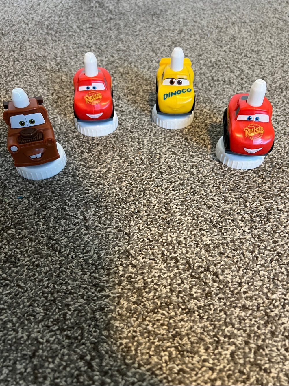 Disney Cars Lightning McQueen/Cruz/Tow Mater Character Good2Grow Bottle Toppers!